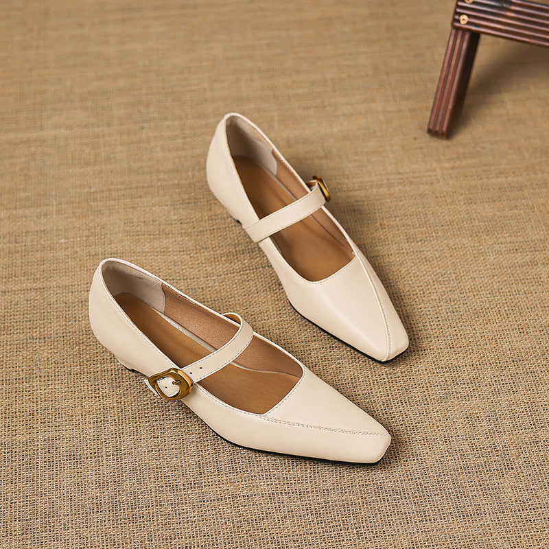 Zorae Leather Mary Jane Heels