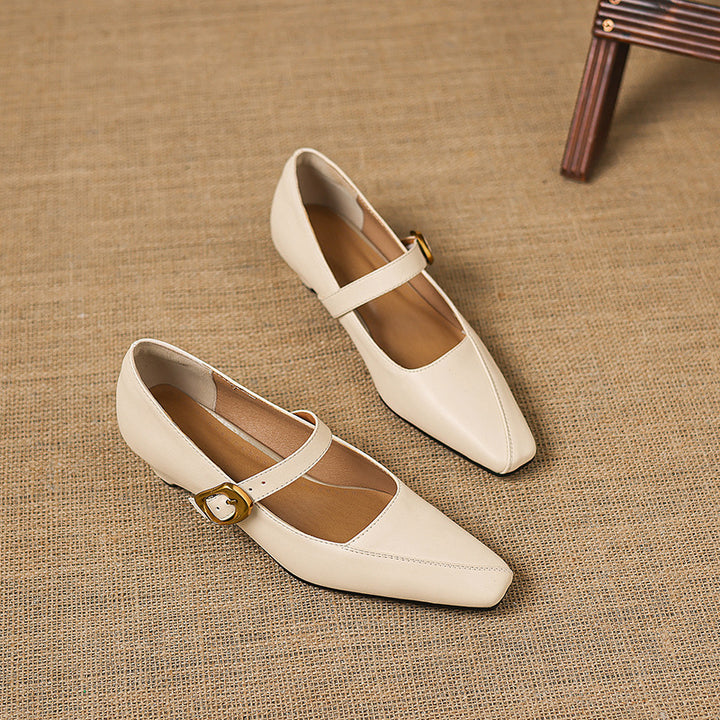 Zorae Leather Mary Jane Heels