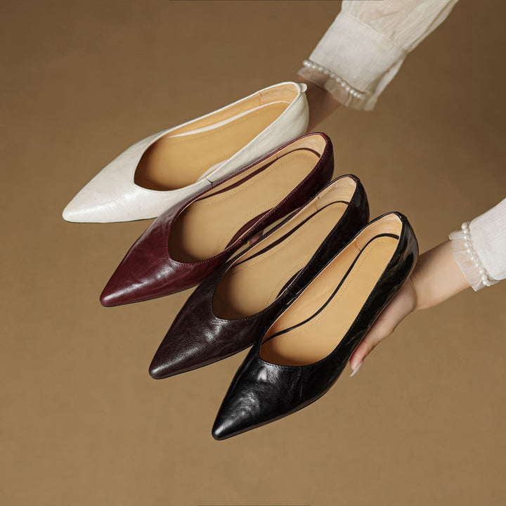 Fauna Genuine Leather Flats