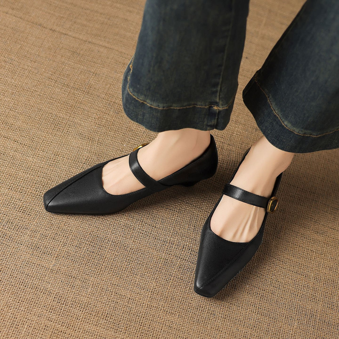 Zorae Leather Mary Jane Heels