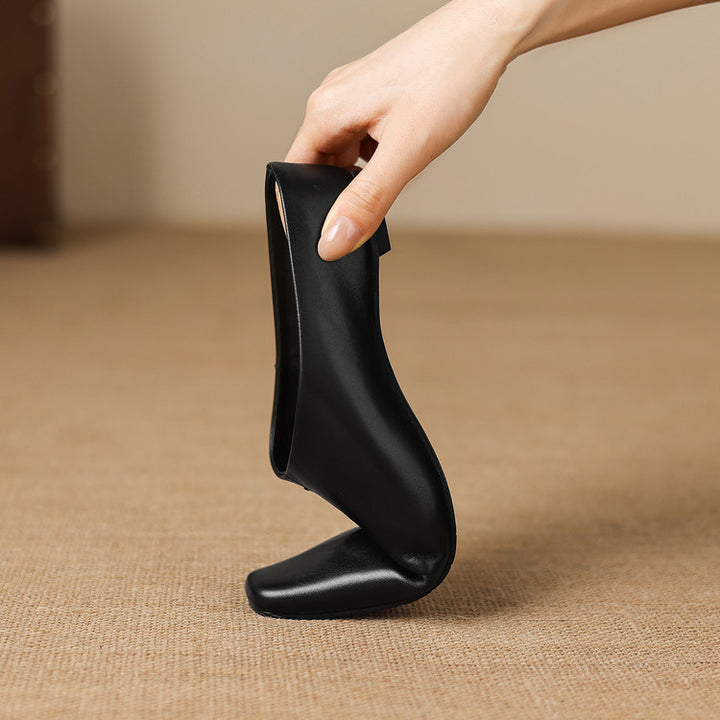 Kessa Genuine Leather Square-Toe Mules