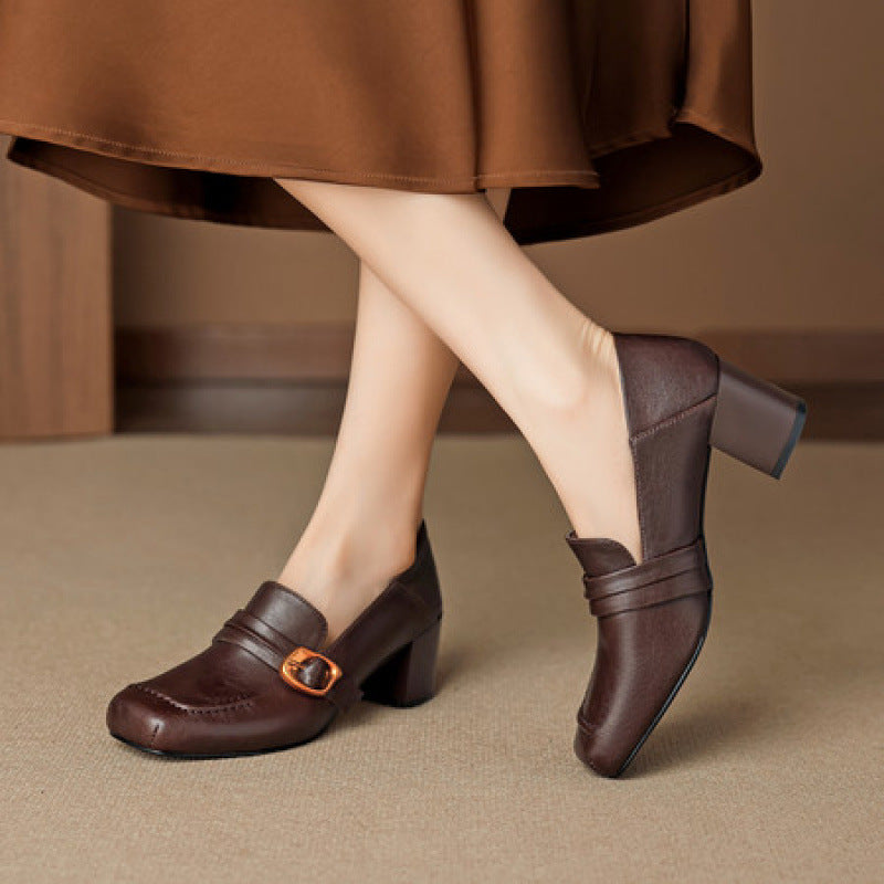 Sazia Genuine Leather Heels