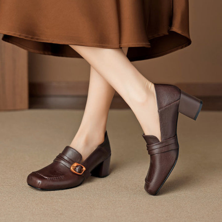 Sazia Genuine Leather Heels
