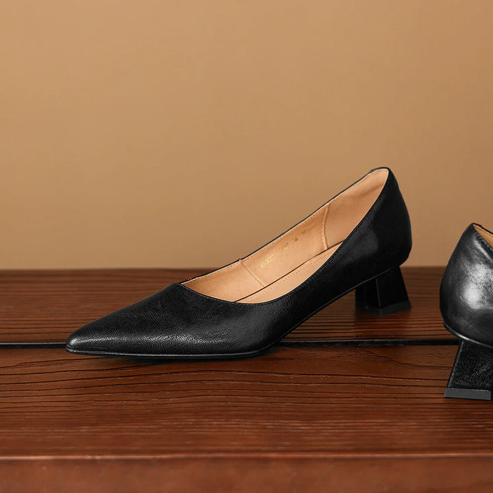 Aelya Genuine Leather Heels