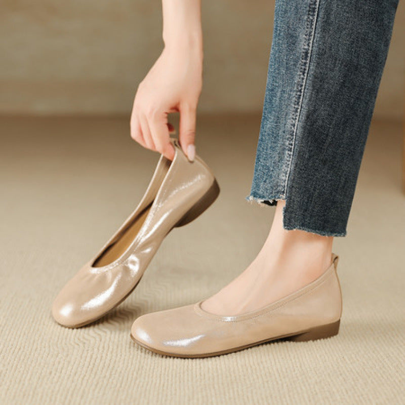 Ozela Genuine Leather Flats