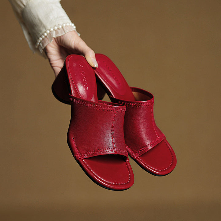 Amira Genuine Leather Mules