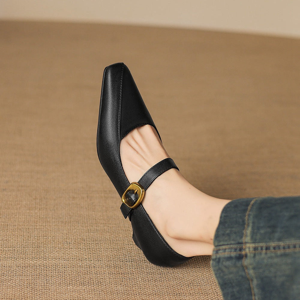 Zorae Leather Mary Jane Heels