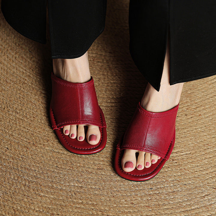 Amira Genuine Leather Mules