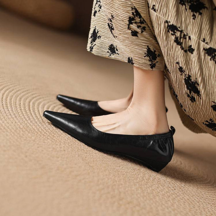 Belin Genuine Leather Pointed-Toe Pumps