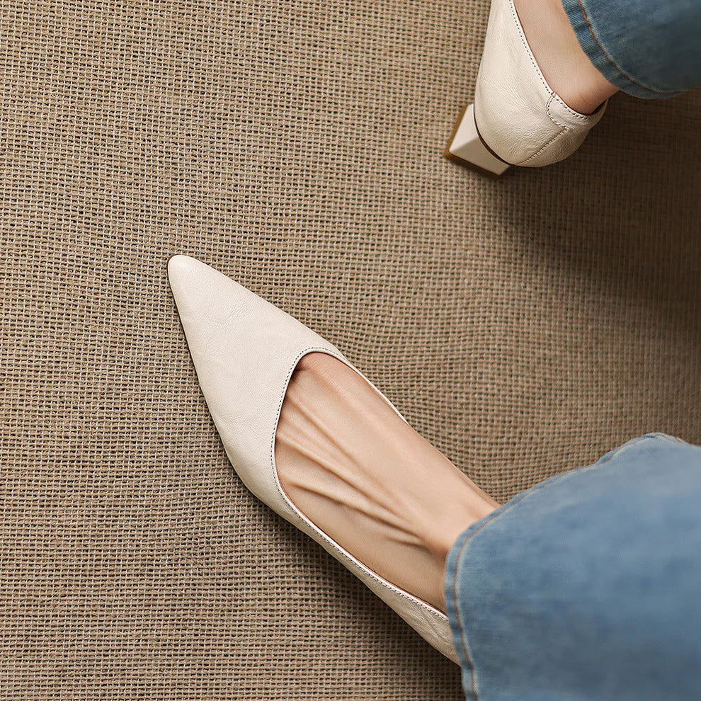 Aelya Genuine Leather Heels