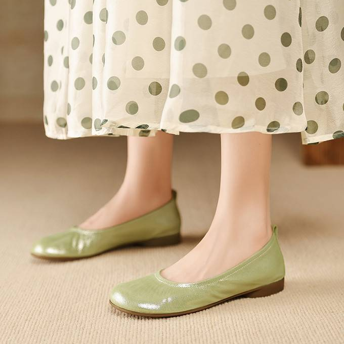 Ozela Genuine Leather Flats