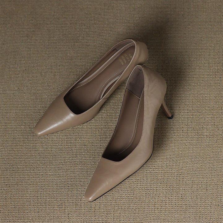 Zala Genuine Leather Heels