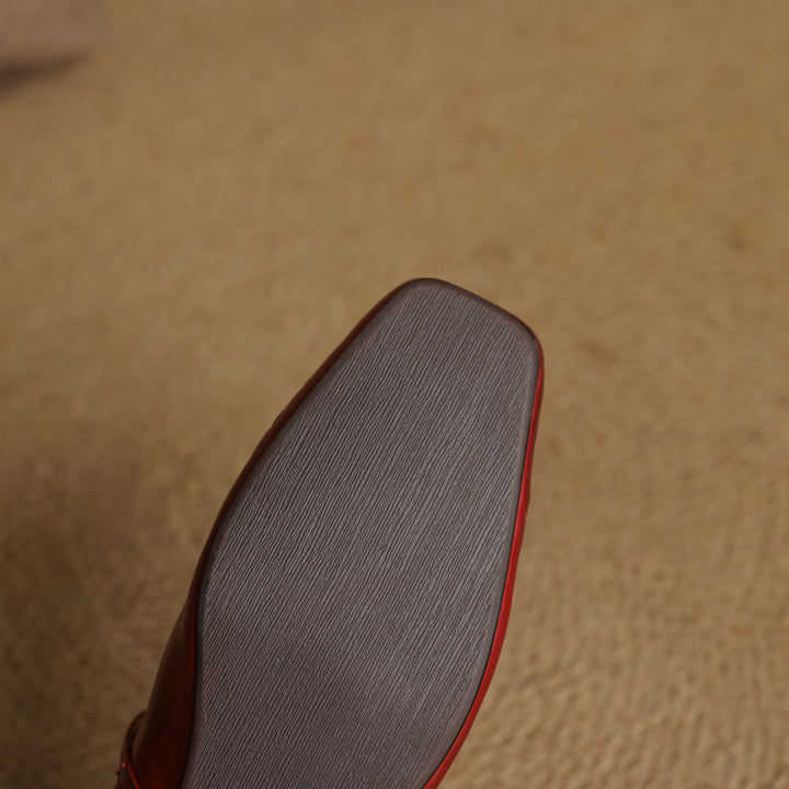 Velin Genuine Leather Mary Jane Flats
