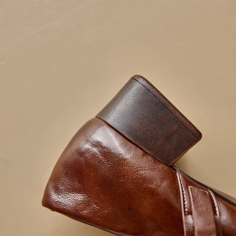 Felya Genuine Leather Heels