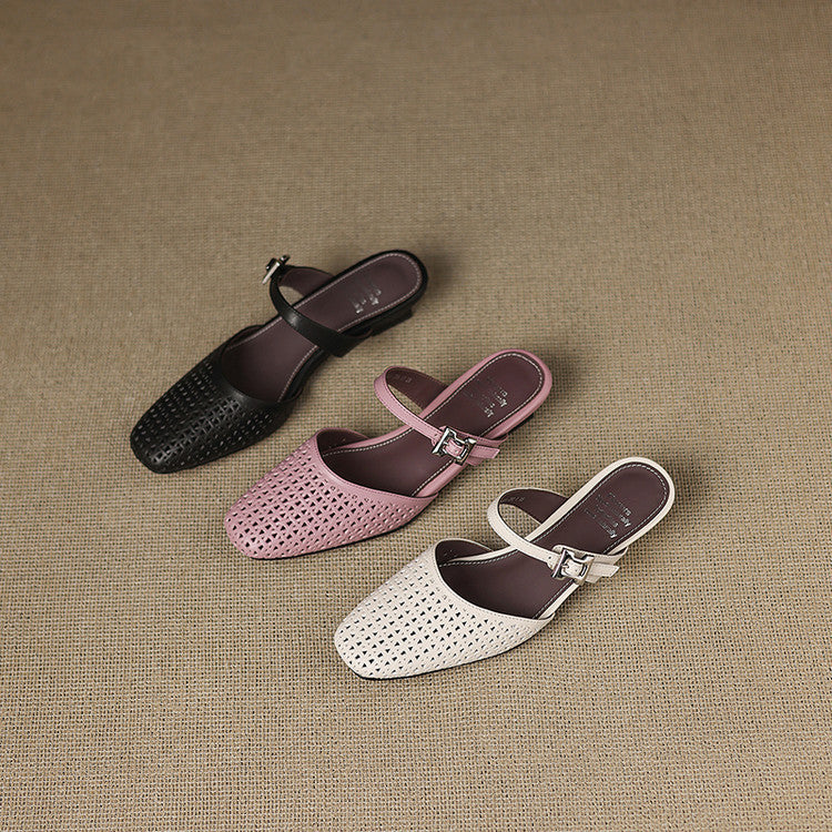 Nilda Genuine Leather Mules