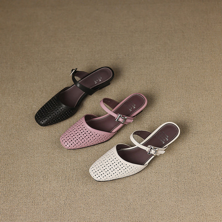 Nilda Genuine Leather Mules