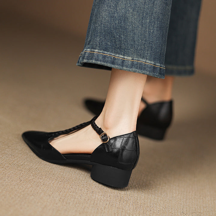 Elira Genuine Leather Pointed Heels