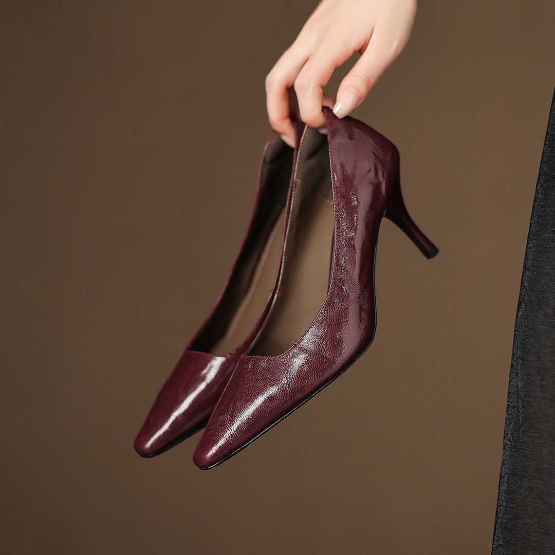 Zala Genuine Leather Heels