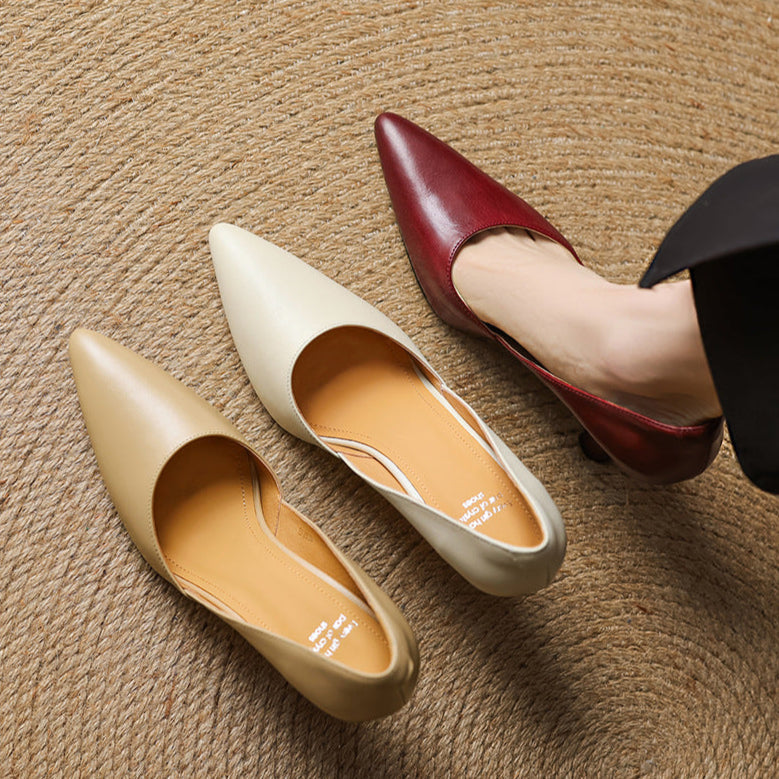 Naila Genuine Leather Heels