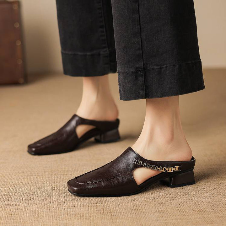 Vyla Genuine Leather Mules