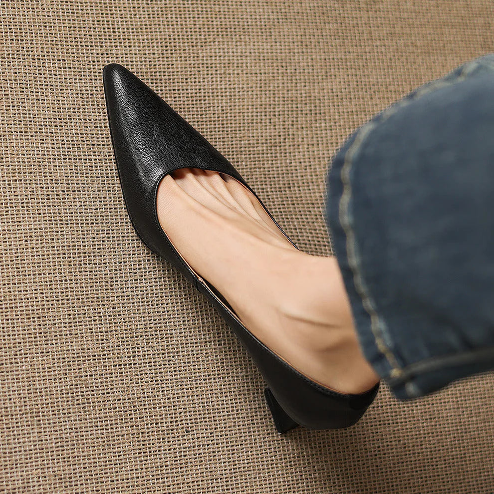 Aelya Genuine Leather Heels