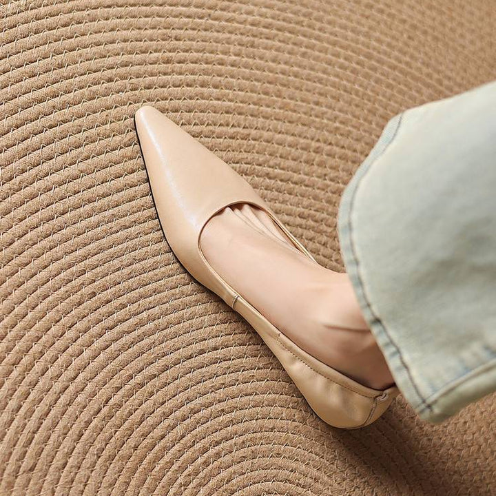 Belin Genuine Leather Pointed-Toe Pumps