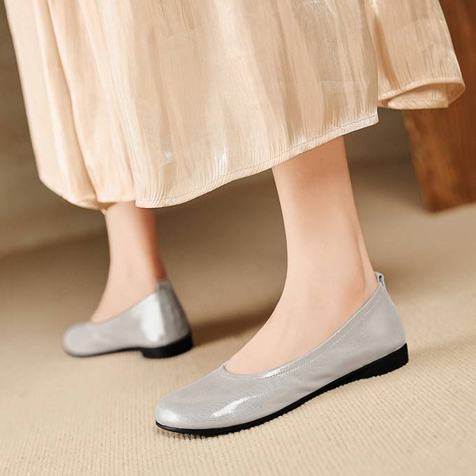Ozela Genuine Leather Flats