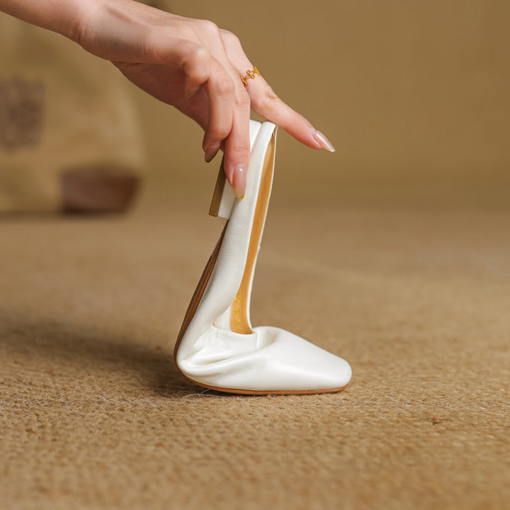 Rexa Genuine Leather Square-Toe Mules