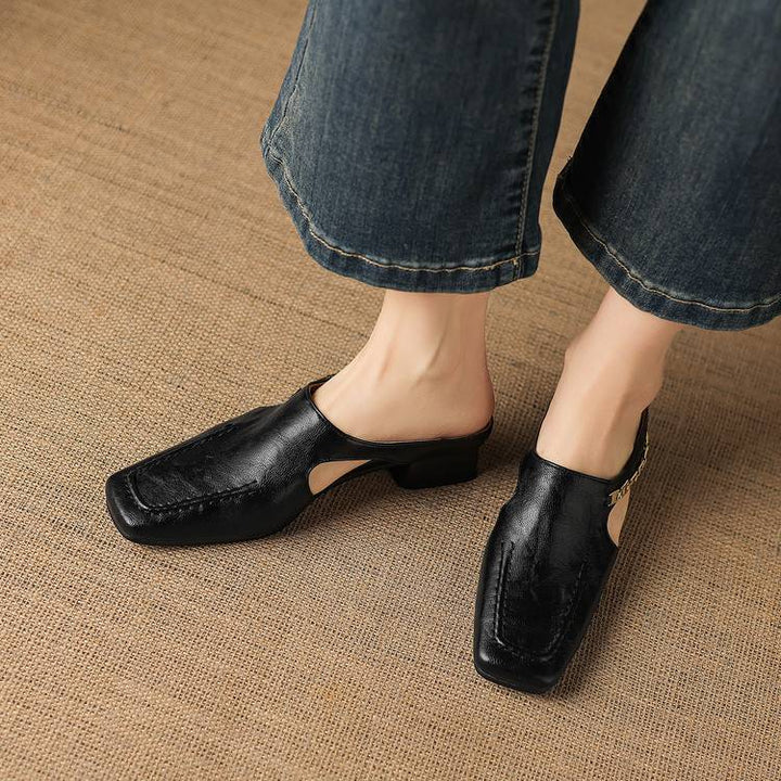 Vyla Genuine Leather Mules
