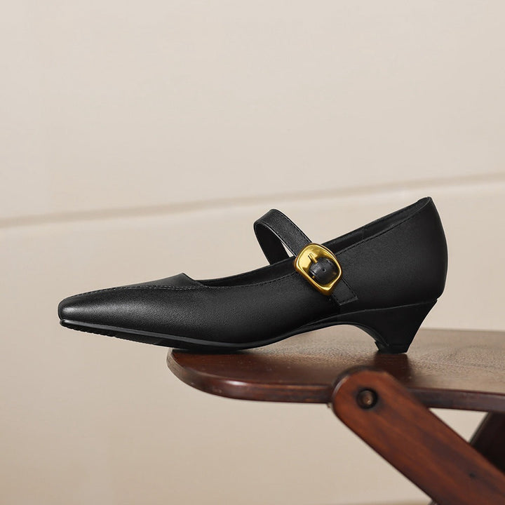 Zorae Leather Mary Jane Heels