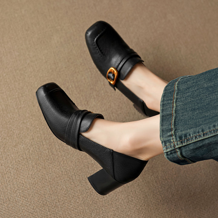 Sazia Genuine Leather Heels
