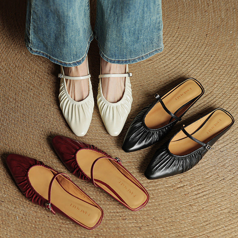 Orena Genuine Leather Mules