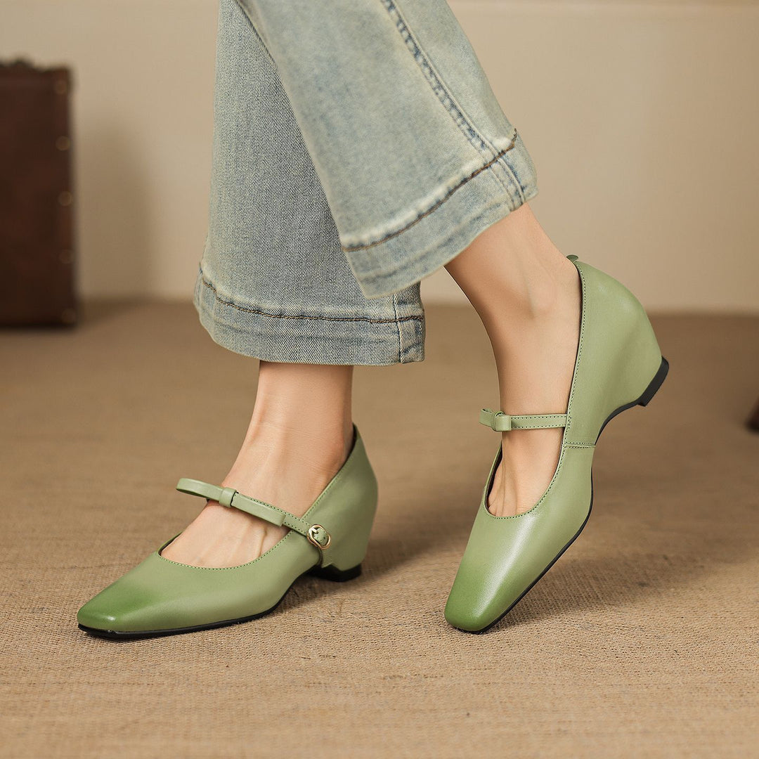 Dalia Genuine Leather Mary Jane Heels