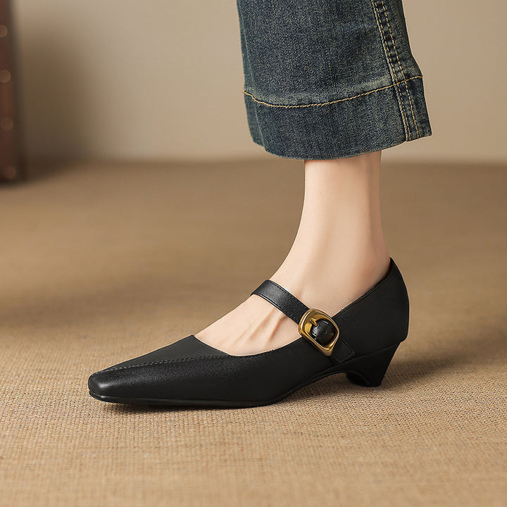 Zorae Leather Mary Jane Heels
