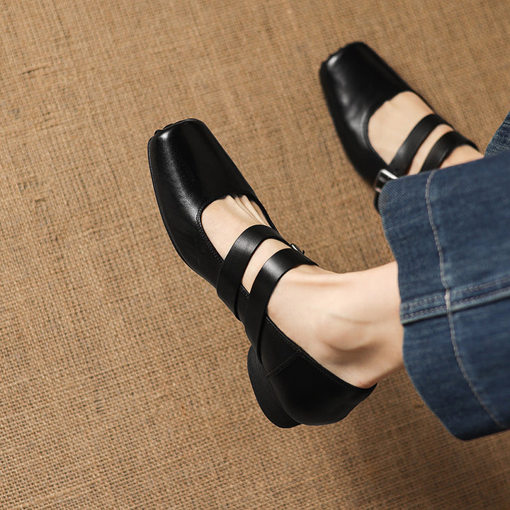 Paxie Genuine Leather Heels