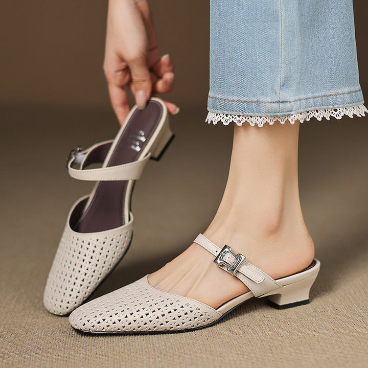 Nilda Genuine Leather Mules