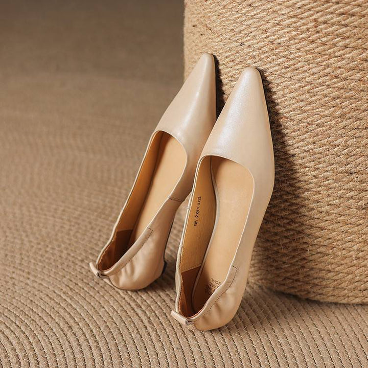 Belin Genuine Leather Pointed-Toe Pumps