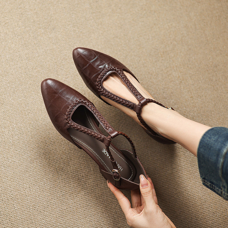 Elira Genuine Leather Pointed Heels