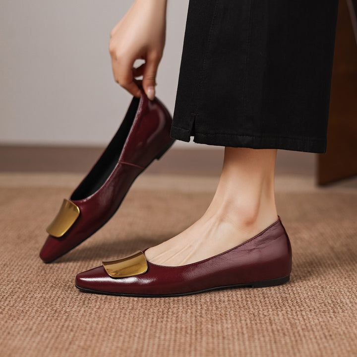 Lorea Genuine Leather Flats