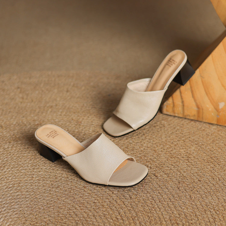 Lomar Genuine Leather Mules