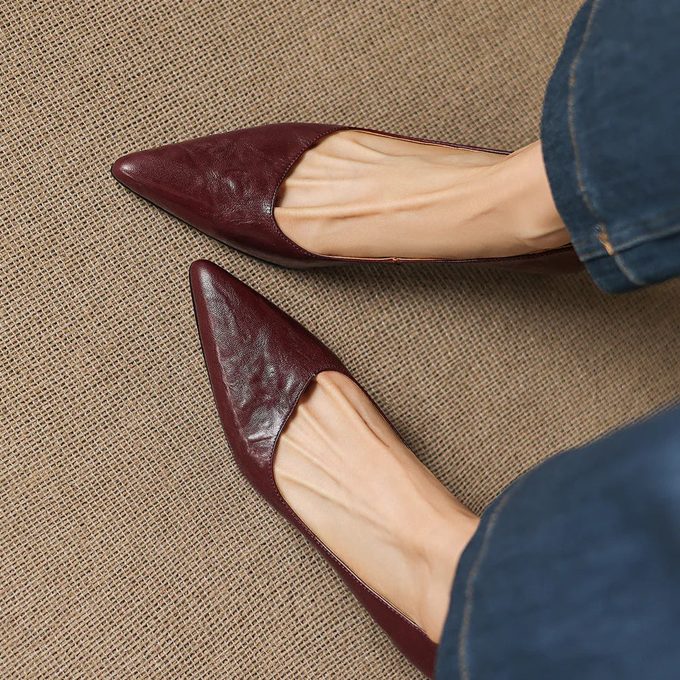 Aelya Genuine Leather Heels