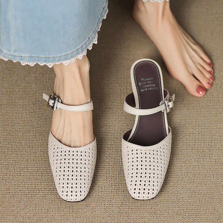 Nilda Genuine Leather Mules