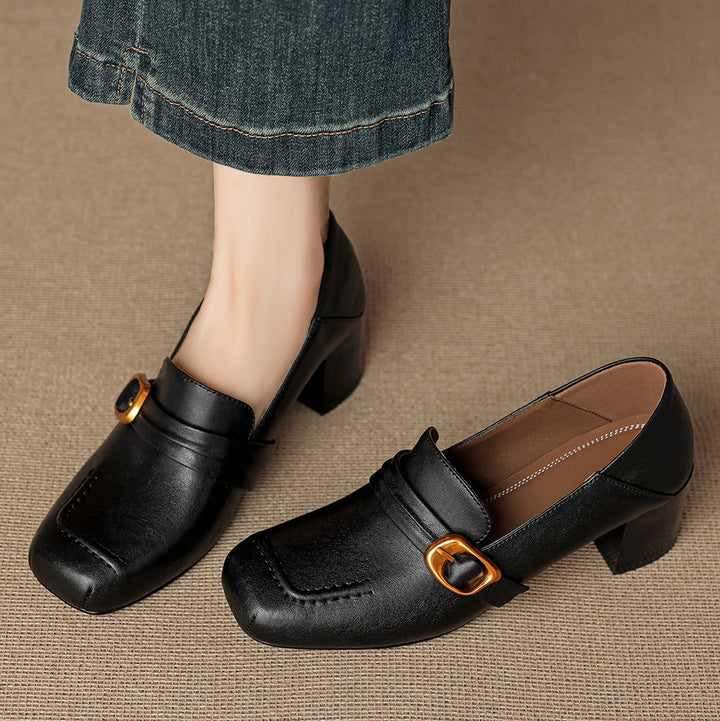 Sazia Genuine Leather Heels