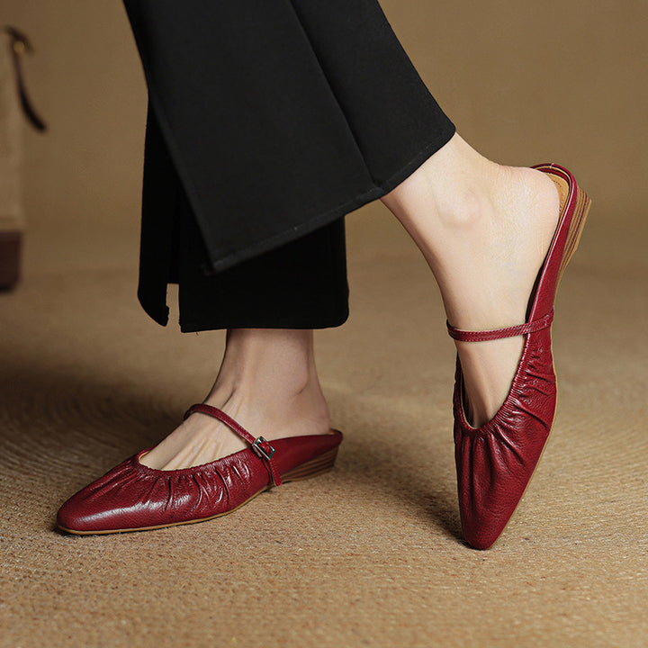 Orena Genuine Leather Mules