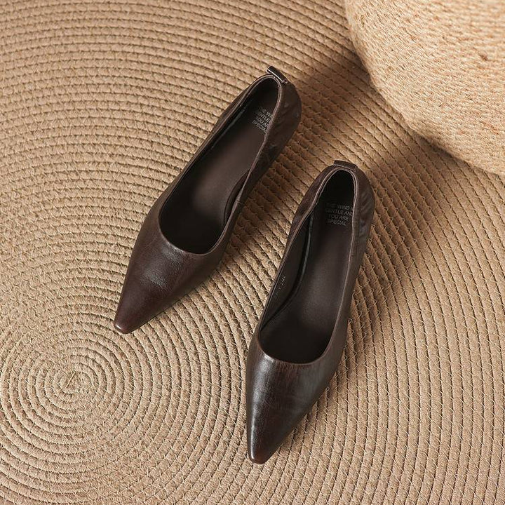 Belin Genuine Leather Pointed-Toe Pumps
