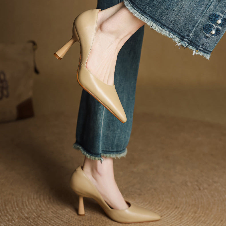 Naila Genuine Leather Heels