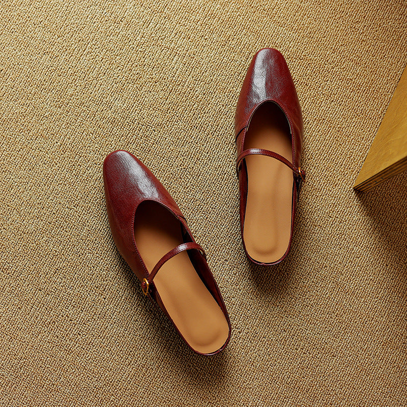 Elzor Genuine Leather Mules