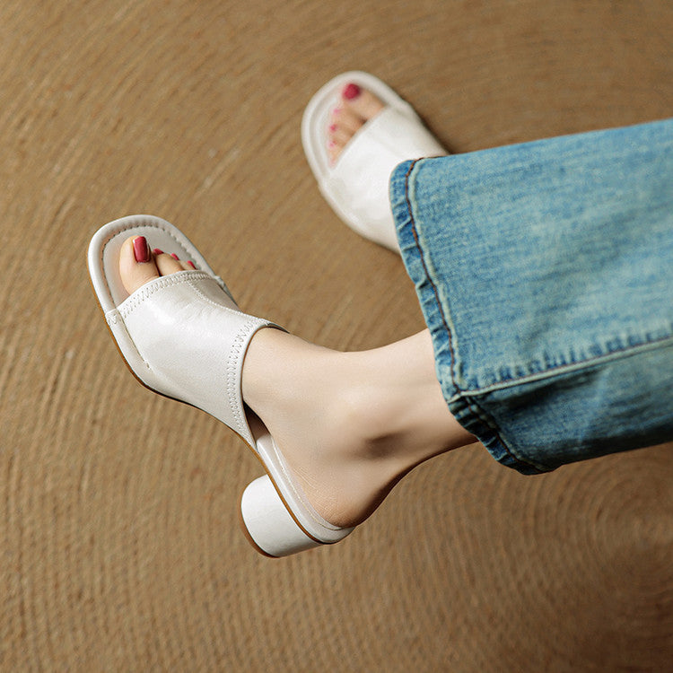Amira Genuine Leather Mules