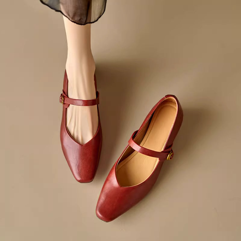 Felya Genuine Leather Heels
