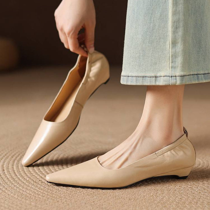 Belin Genuine Leather Pointed-Toe Pumps